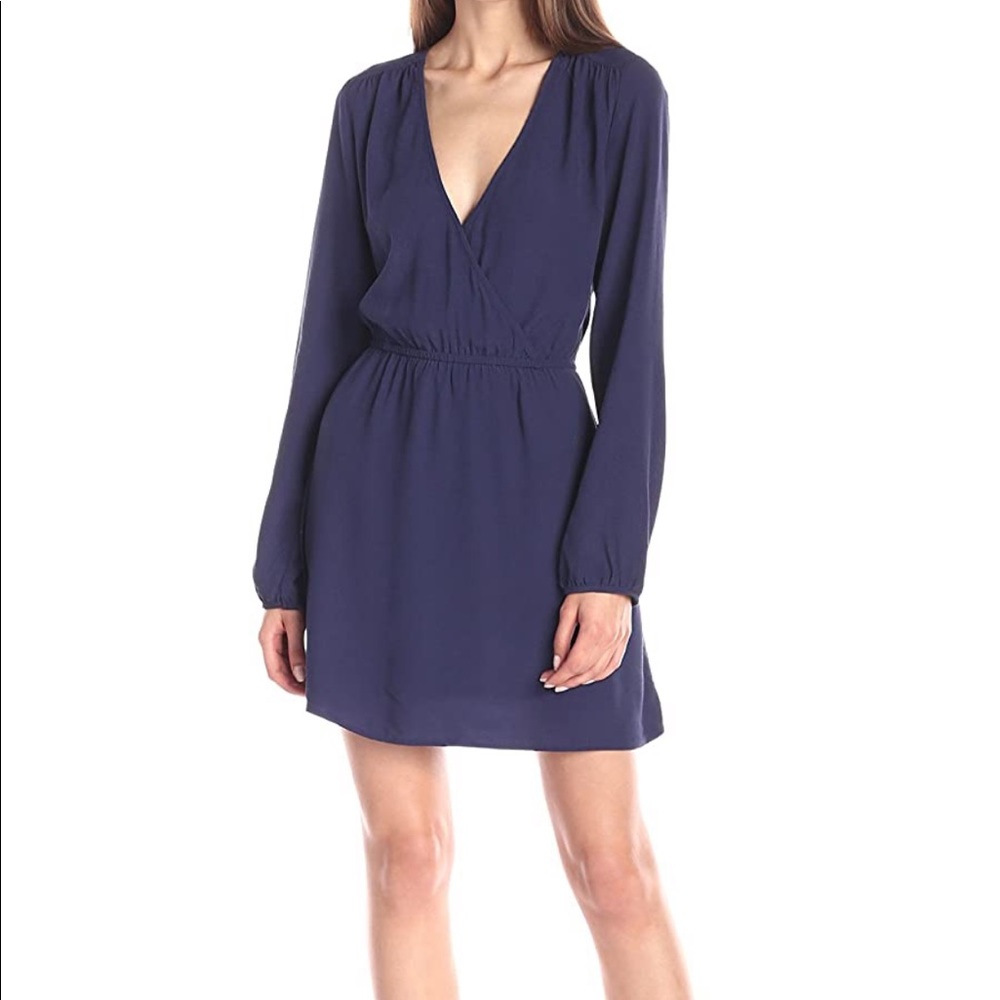MINKPINK Dream On Navy Cross Front Dress M